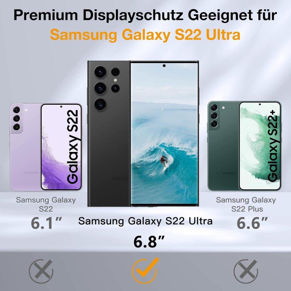 2 dbSamsung Galaxy S22 Ultra képernyővédő, edzett üveg, HD minőségű - Outlet24