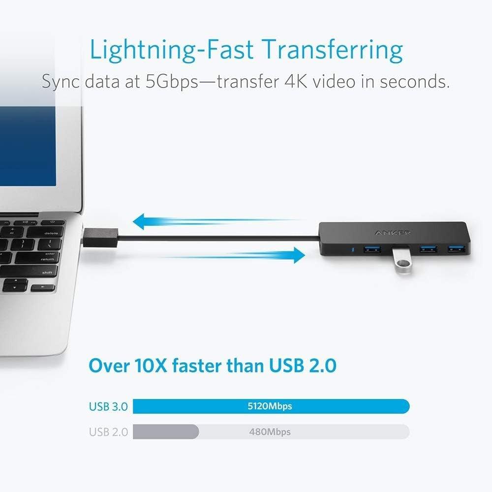 4 portos USB 3.0 ultra vékony adathub Macbookhoz, Mac Pro/minihöz, iMac-hez, Surface - Outlet24