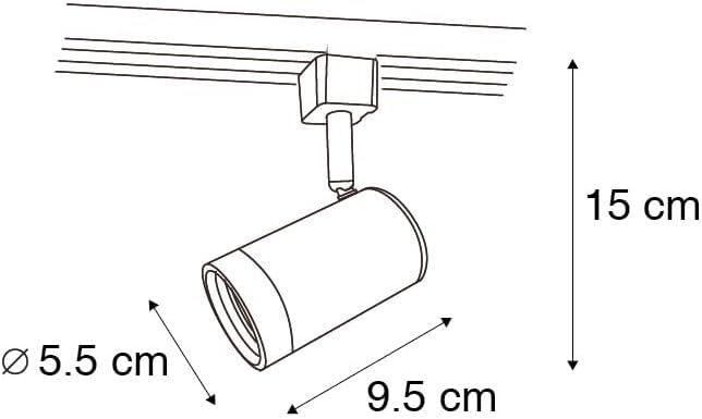 Qazqa Jeana modern fehér LED spotlámpa sínrendszerhez, GU10 foglalattal - Image 4