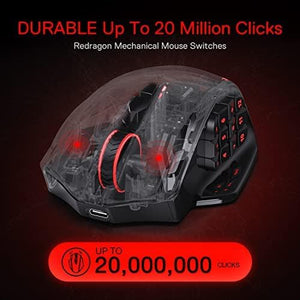 Redragon M913 Impact Elite vezeték nélküli gamer egér, 16000 DPI, 20 programozható gomb, RGB - Image 2