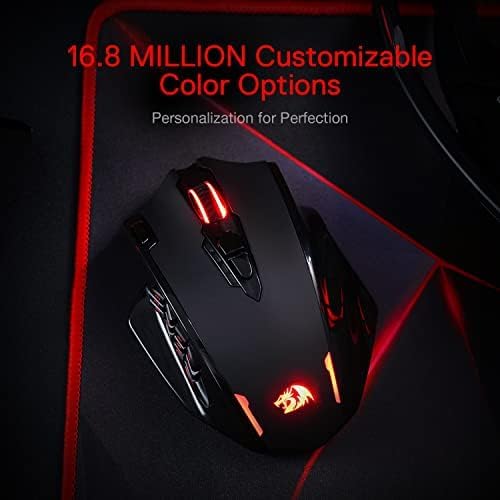 Redragon M913 Impact Elite vezeték nélküli gamer egér, 16000 DPI, 20 programozható gomb, RGB - Image 3