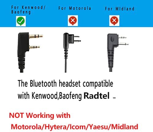 Baofeng UV-82, UV-5R, BF-888S rádiókhoz Bluetooth PTT fülhallgató és mikrofon - Image 2