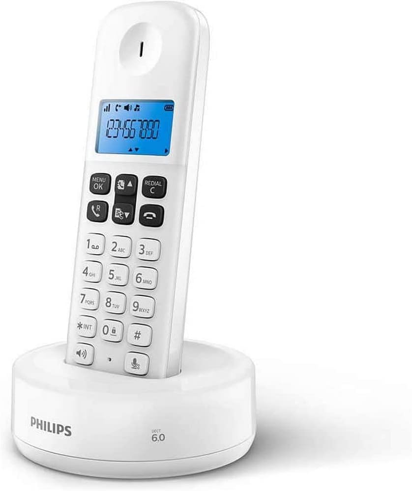 Philips D1612W Duo vezeték nélküli telefon - Fehér, ECO mód, 50m-300m hatótáv - Image 2