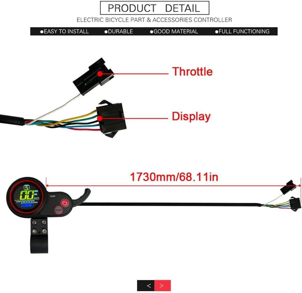 Benefischl E-roller és E-bike vezérlő 36/48V 500/750W LCD kijelzővel - Image 3