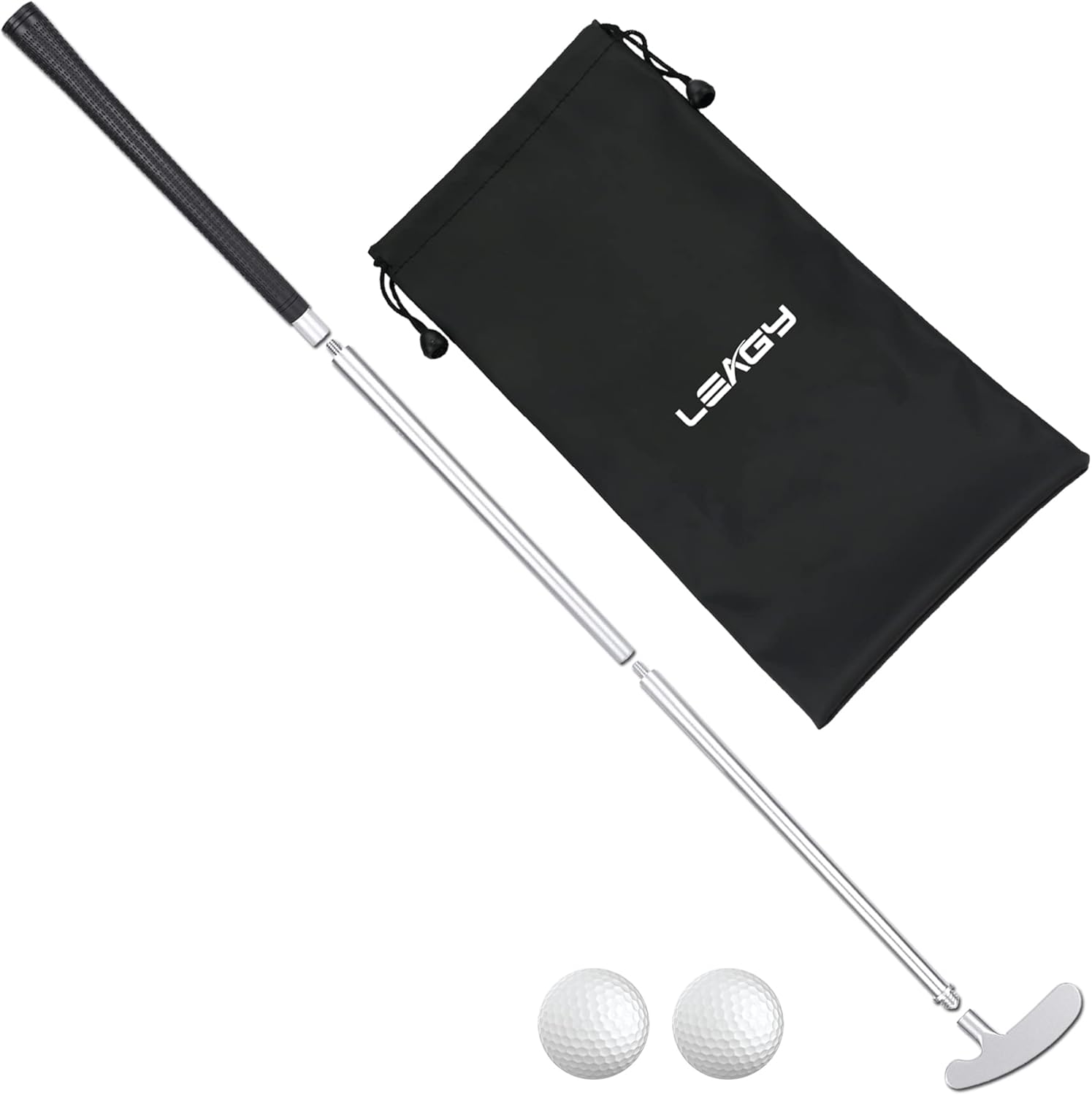 LEAGY Jobbkezes és Balkezes Golf Putter Szett 4 Részes, 1 Labdával és Táskával - Image 1