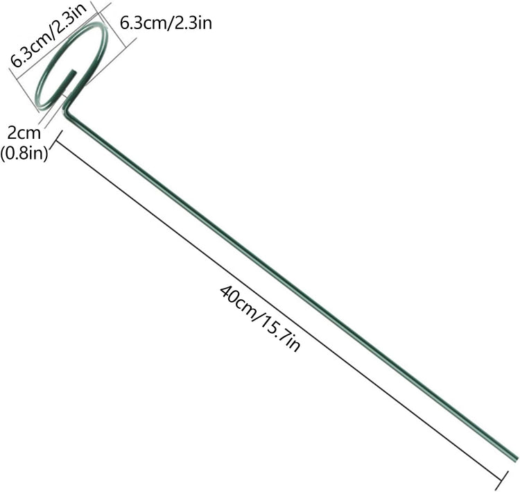 Reagia 40 cm-es acél növénytámasz, 10 db - virágokhoz, zöldségekhez - Image 2