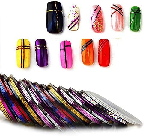 Színes körömdíszítő csíkok - HomeMall nail art szalagok - Image 4