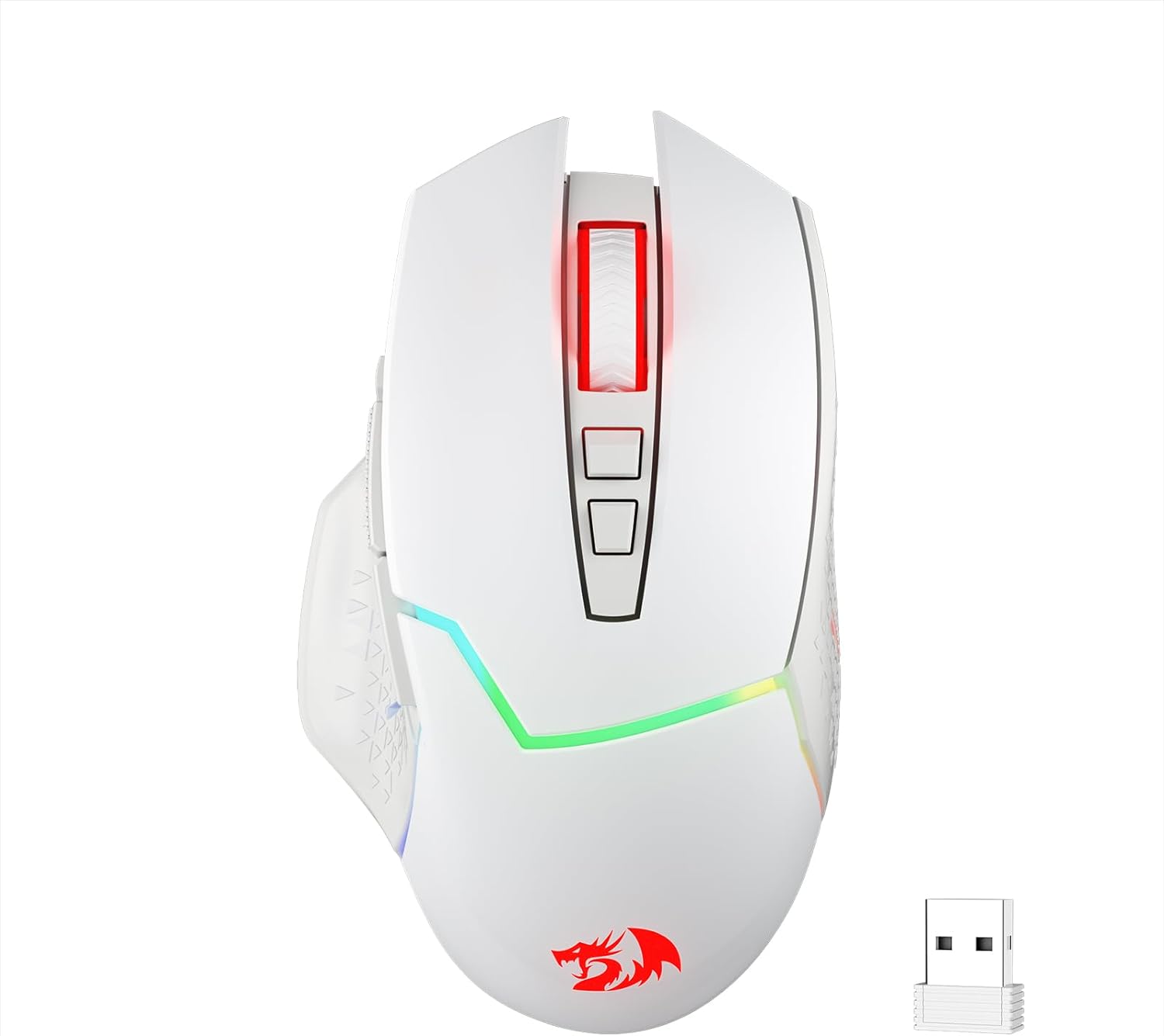 Redragon M690 PRO Vezeték nélküli Fehér Gamer Egér 8000 DPI 8 Makrógombbal - Image 1