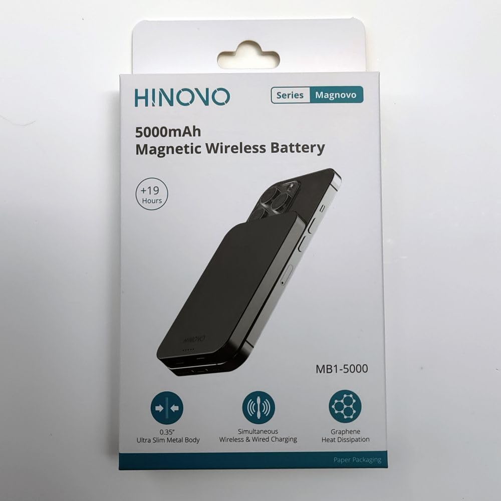 MagSafe Powerbank iPhone-hoz: Hinovo 5000mAh ultravékony mágneses külső akkumulátor, 20W gyorstöltés - Image 10