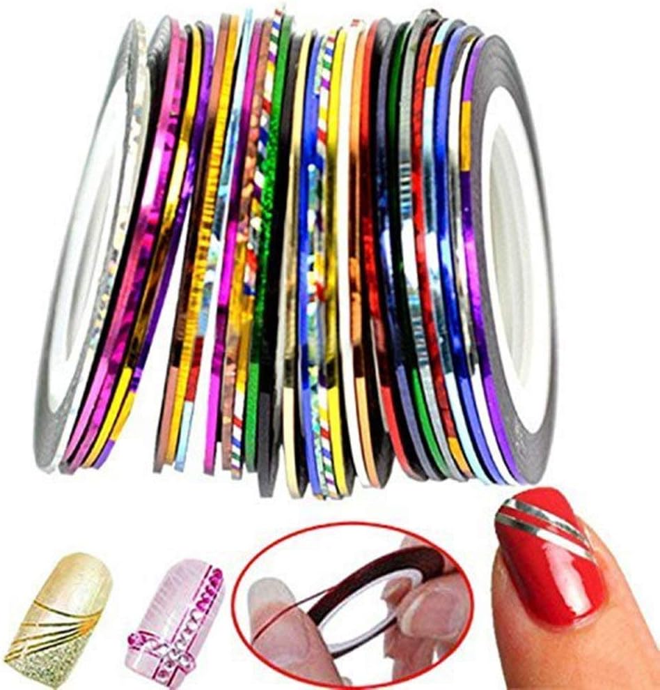 Színes körömdíszítő csíkok - HomeMall nail art szalagok - Image 1