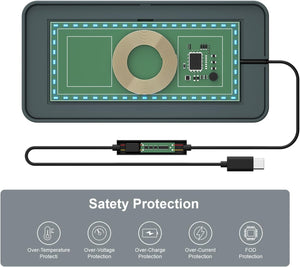 PD20W Vezeték Nélküli Autós Gyorstöltő 15W USB-C - Image 4