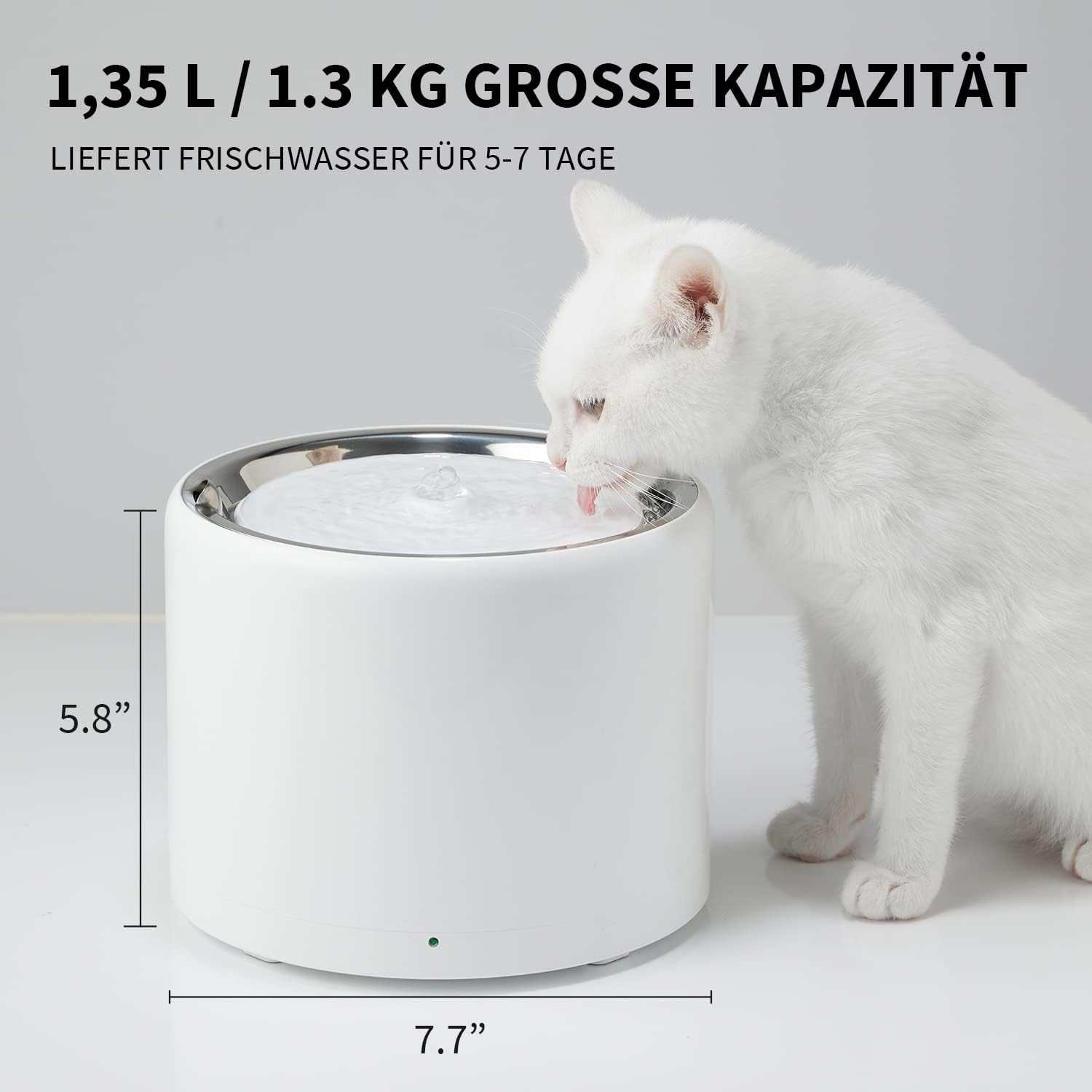 PETKIT Automata Vezeték Nélküli Ivókút Kutyáknak és Macskáknak - Rozsdamentes Acél, Antibakteriális, 1,35l - Image 8