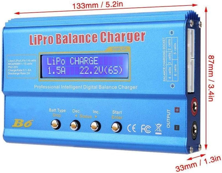 DEWIN B6 80W LCD kijelzős LiPo akkumulátor töltő és balancer, többféle akkutípushoz - Image 2