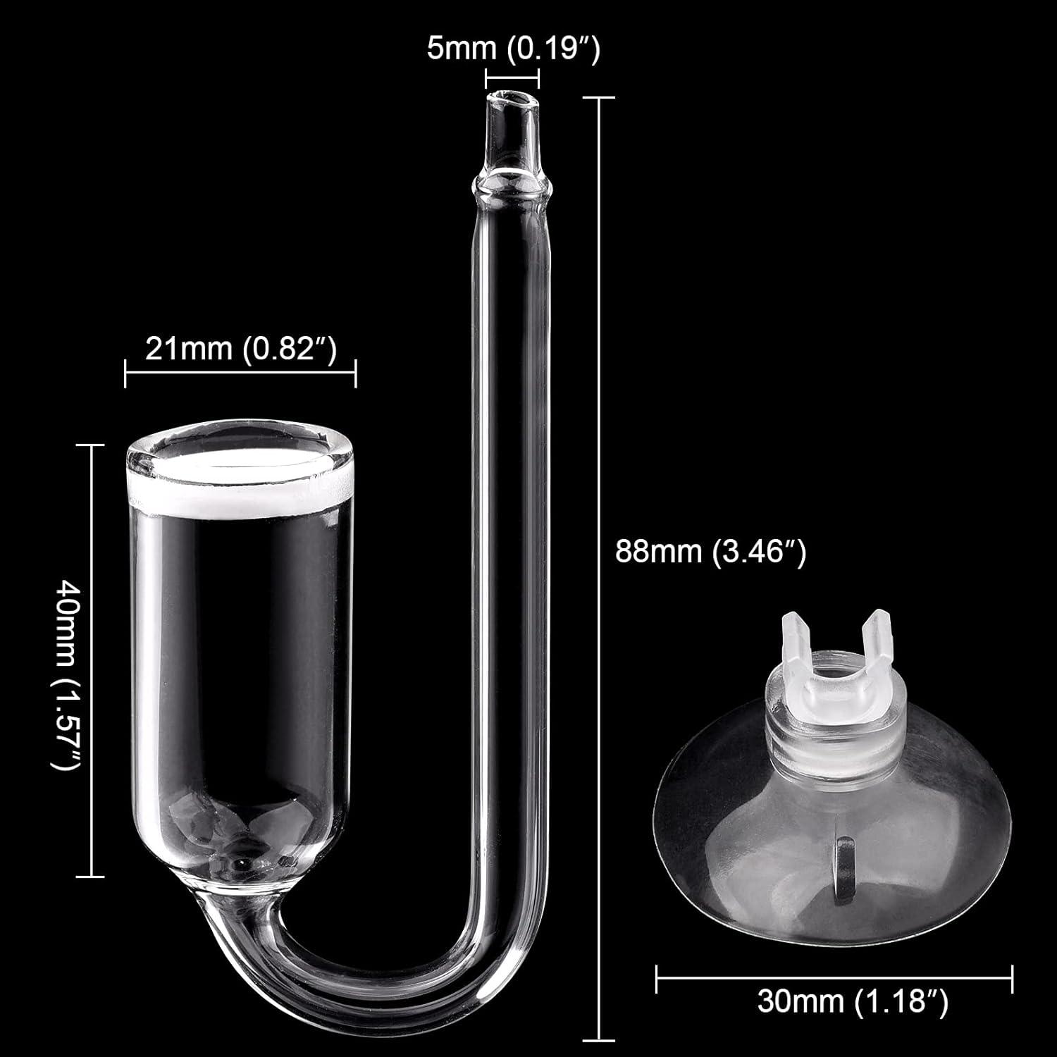 U Alakú Üveg CO2 Nano Diffúzor Akváriumhoz Szívókupakkal - Open Box - Outlet24