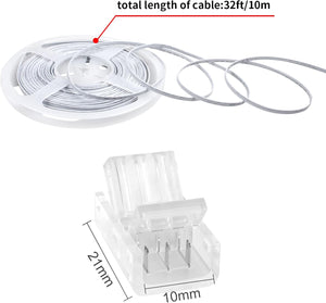 Aroidful 10 db LED szalag csatlakozó és 10 m hosszabbító kábel szett WS2811/WS2812B LED szalagokhoz - Image 2