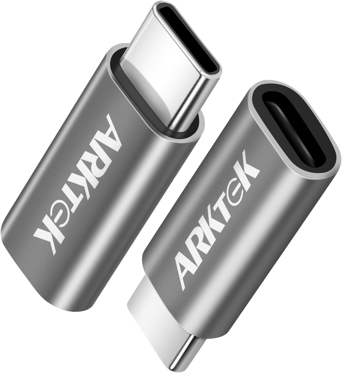 ARKTEK Lightning-USB C adapter iPhone 15, Galaxy S23, Pixel 8 töltéséhez (2db, szürke) - Image 1