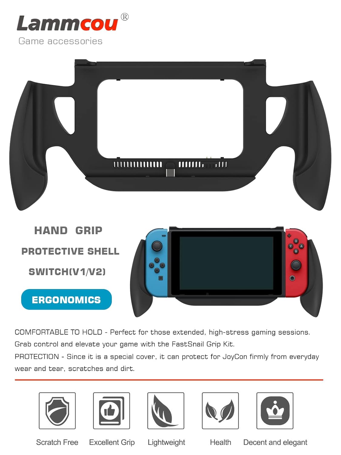 Nintendo Switch XL markolat - Fekete tartóállvány játéktárolóval - Image 2