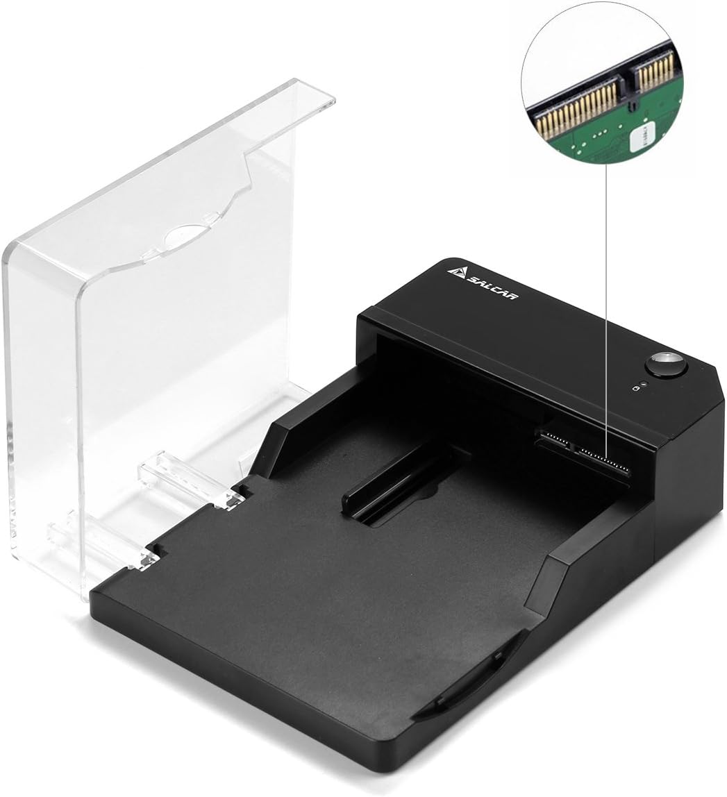 Salcar USB 3.0 külső merevlemez ház 2,5" és 3,5" SATA SSD és HDD-hez, tápegységgel - Image 2