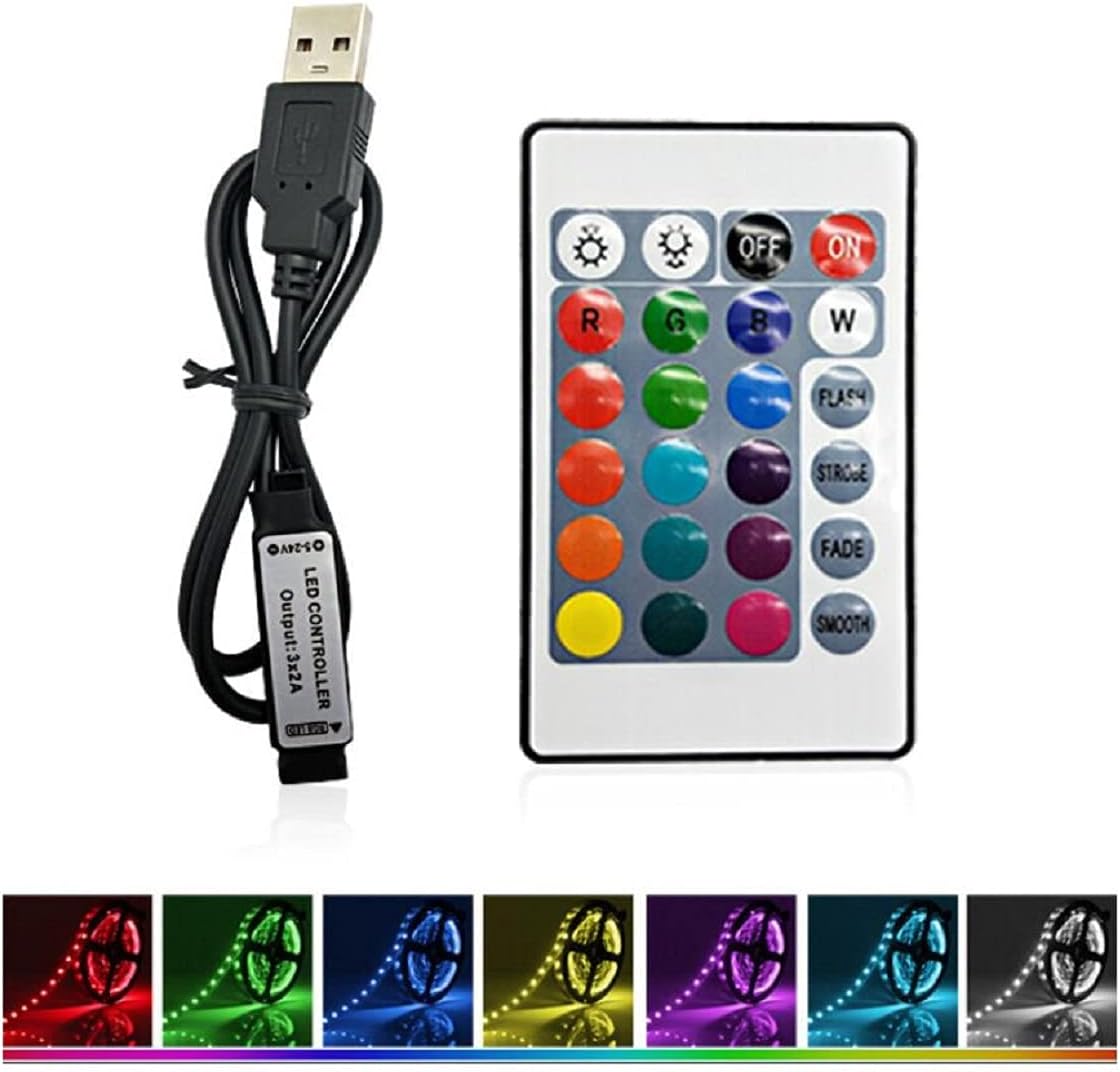 Távirányítós USB LED szalagvezérlő RGB 5050 csíkhoz - MASUNN 24 - Image 2