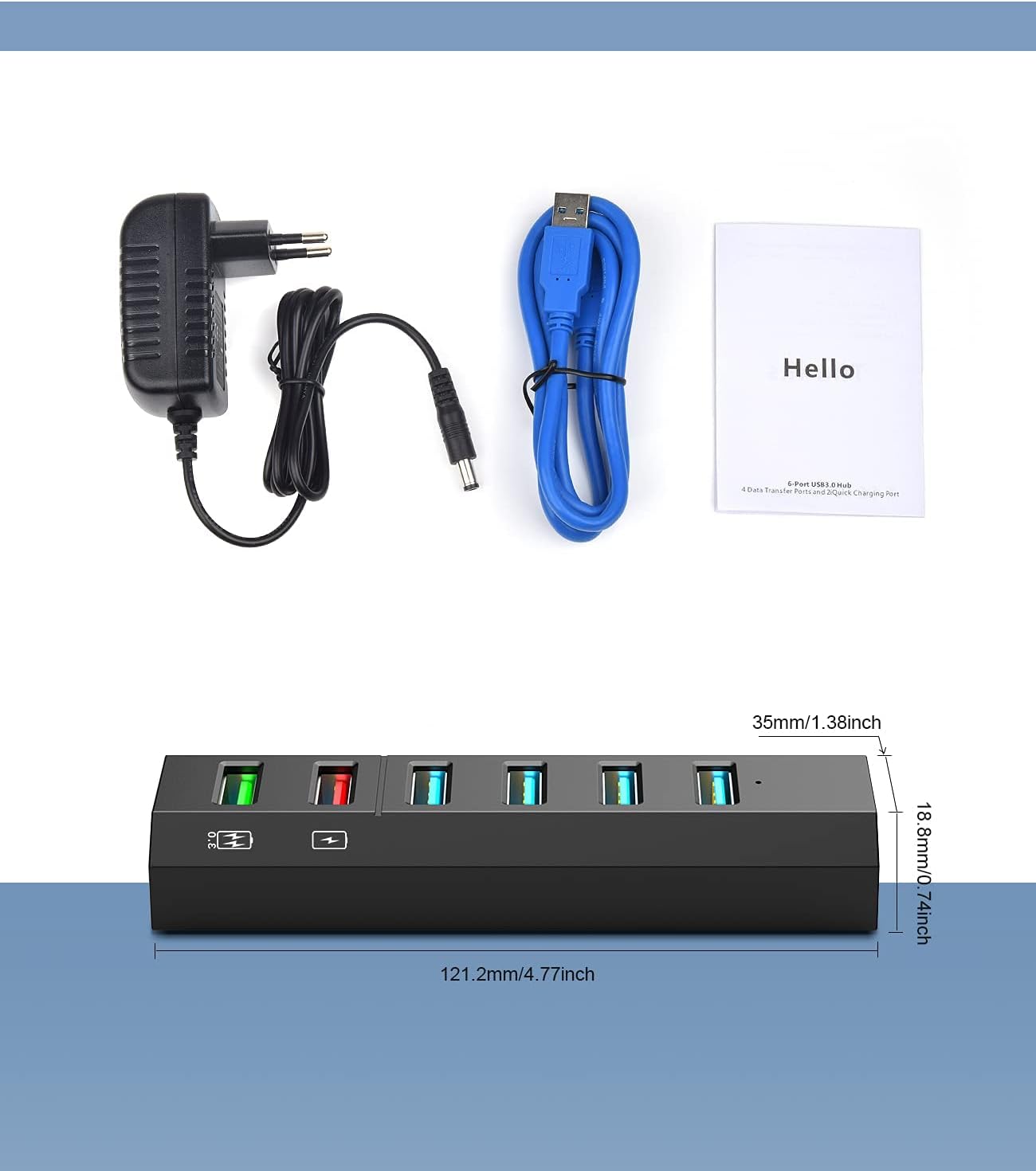 Vansuny USB 3.0 Hub 5 Gb/s - 24W Tápegységgel, Ultragyors Adatátvitel - Image 7