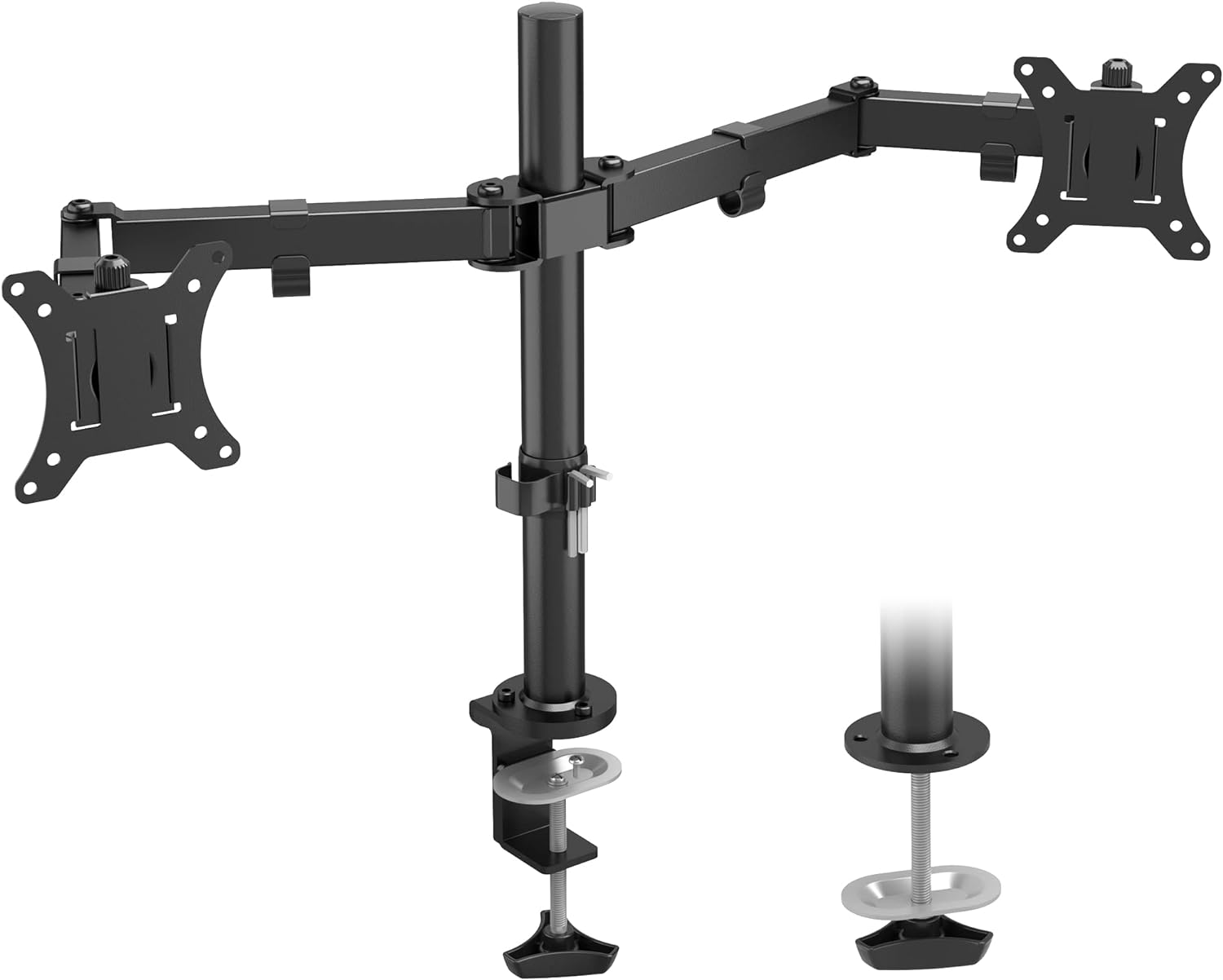 BONTEC Dupla monitortartó 13-32" Képernyőkhöz, Állítható, VESA, 10kg - Image 1