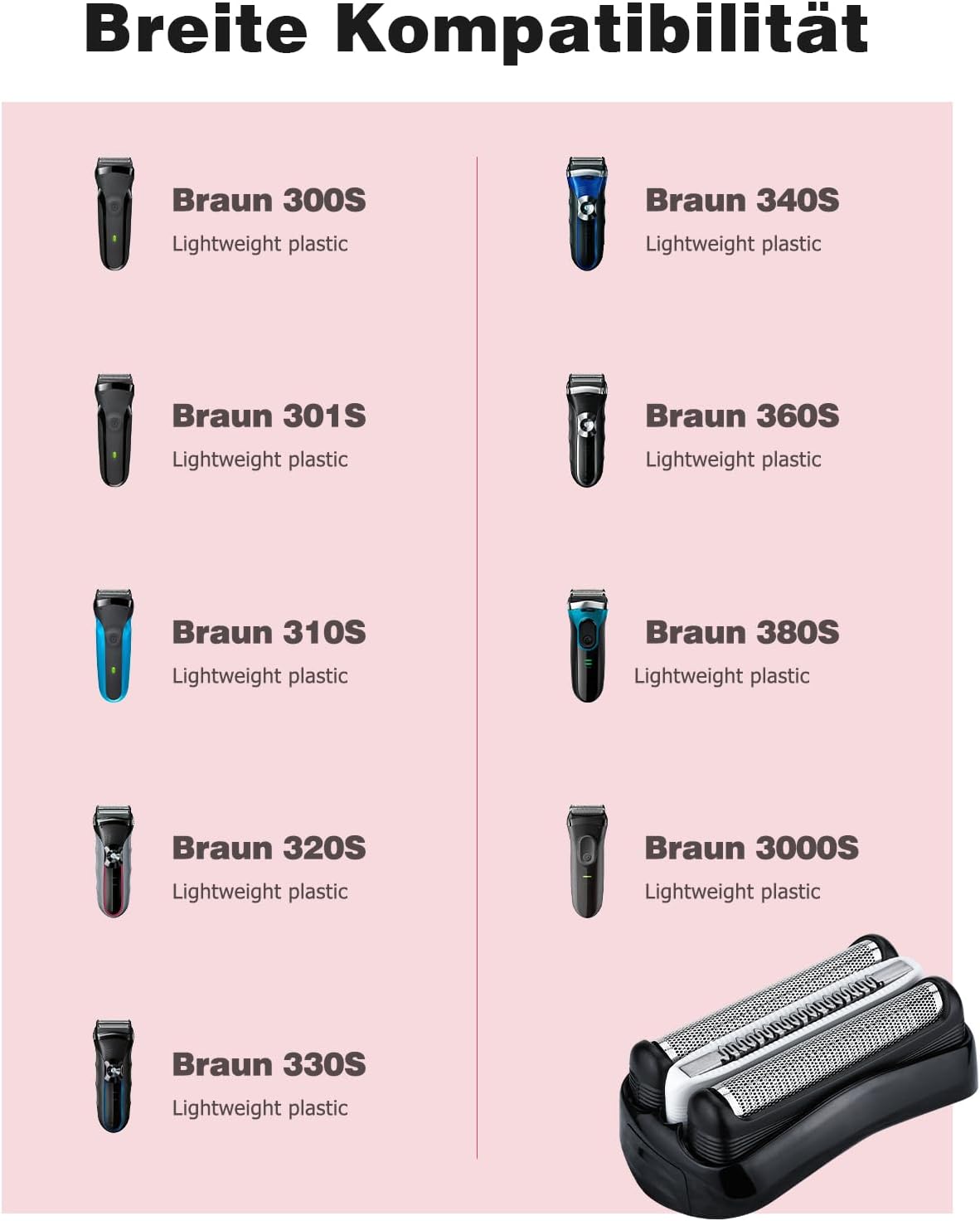 Braun Series 3 borotvafej - Kompatibilis 32b helyettesítő több modellhez (2db) - Image 4