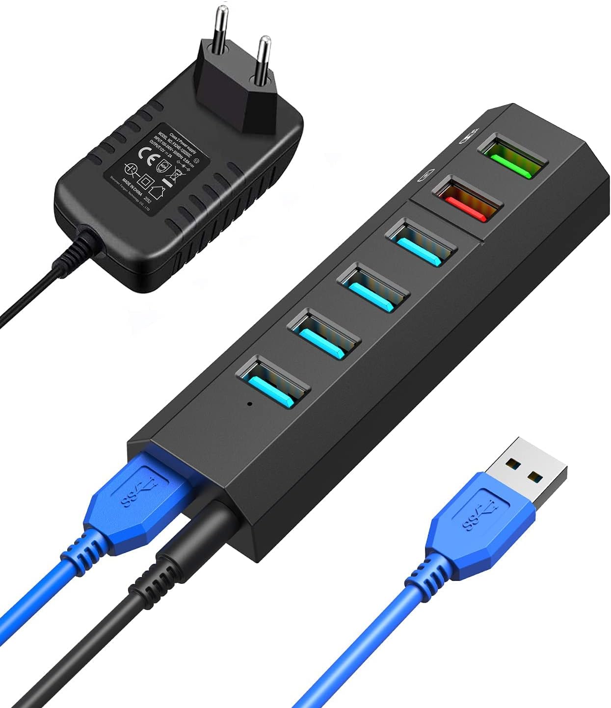 Vansuny USB 3.0 Hub 5 Gb/s - 24W Tápegységgel, Ultragyors Adatátvitel - Image 1