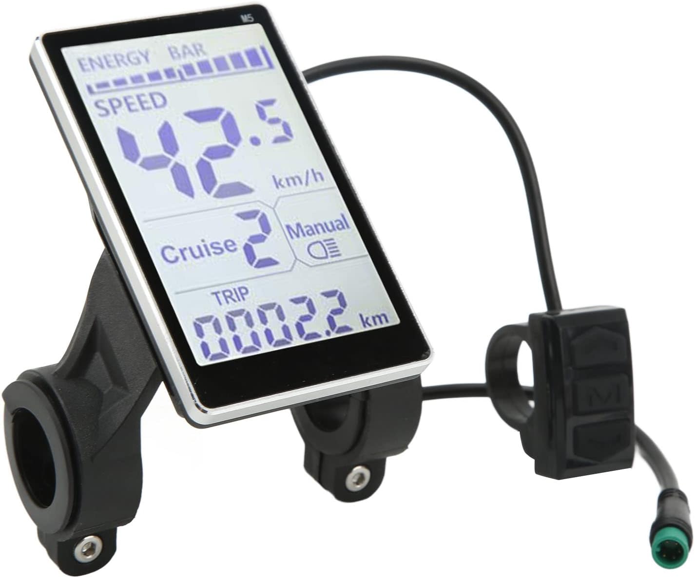 Yosoo univerzális e-bike LCD kijelző, 24-60V, 31,8/22,2mm kormányra - Image 1