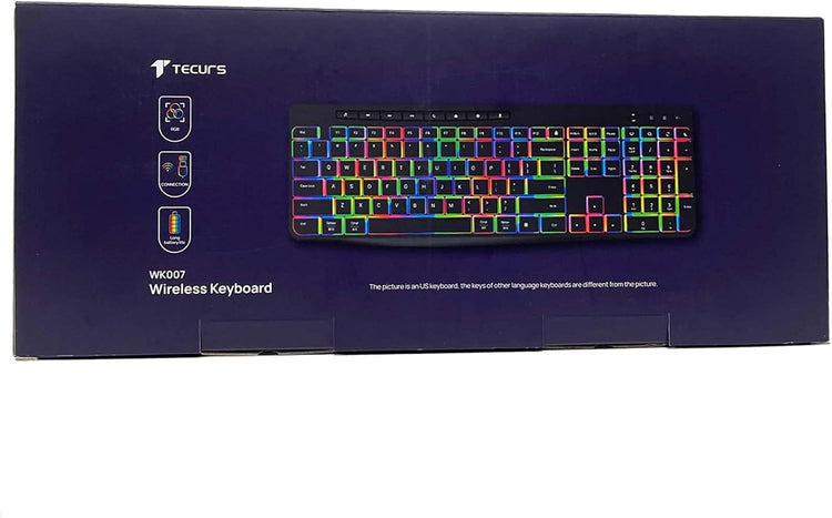 TECURS Vezeték Nélküli Gamer Billentyűzet - Csendes, RGB, Vízálló, Xbox Kompatibilis - Image 10