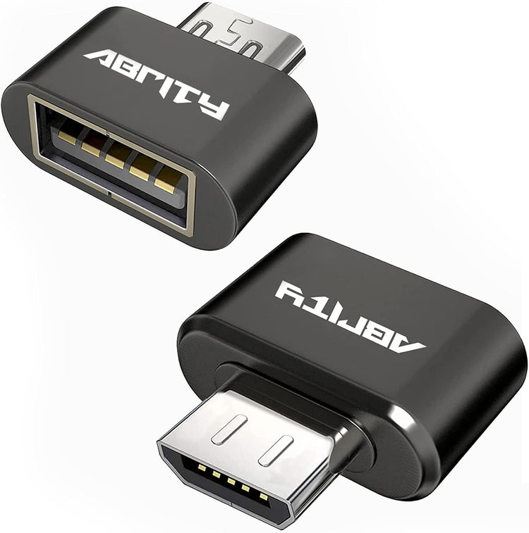 Abrity OTG Micro USB - USB átalakító adapter, fekete - Image 1