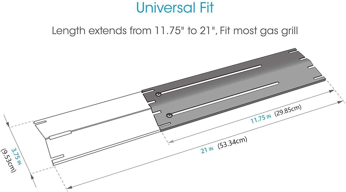 LOKHING univerzális grillrács, állítható 30,5-53,3 cm, rozsdamentes acél, 3 db - Image 6