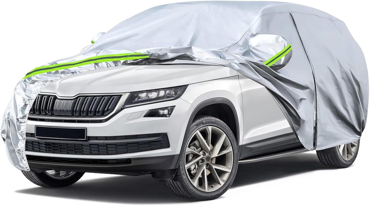 Skoda Kodiaq autótakaró ponyva - vízálló, légáteresztő, ezüst, 2016-2023 modellekhez - Image 1