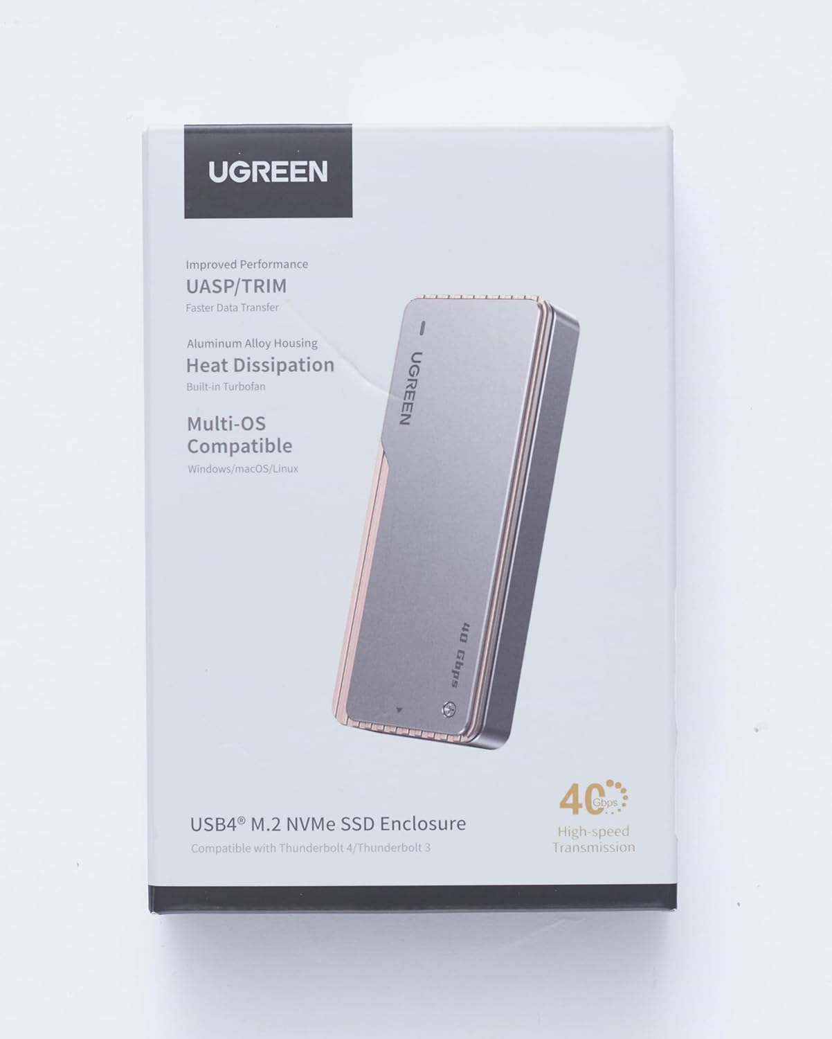 UGREEN 40 Gbps USB4 M.2 NVMe külső SSD ház, kék, laptophoz és tablethez - Image 8