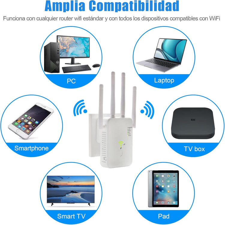 AC1200 Dual Band WiFi Jelerősítő 4 Antennával és Ethernet Porttal - Image 7