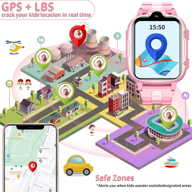 Kinder 4G GPS okosóra gyerekeknek - Videohívás, SOS, lépésszámláló, Android/iOS - Image 2