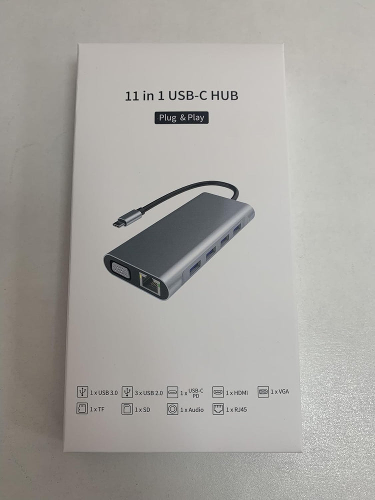 11 az 1-ben USB-C Hub MacBookhoz: 4K HDMI, VGA, Ethernet, Kártyaolvasó - Image 9