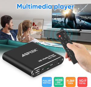 AGPTEK Mini Full HD Médialejátszó Távirányítóval - 1080P Felbontás, Többféle Audioformátum Támogatás - Image 2