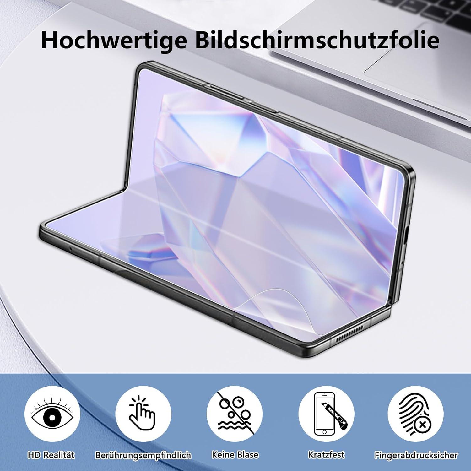 Samsung Galaxy Z Fold 5 Képernyővédő Üvegfólia, 2db TPU Film, HD Anti-Olaj - Outlet24