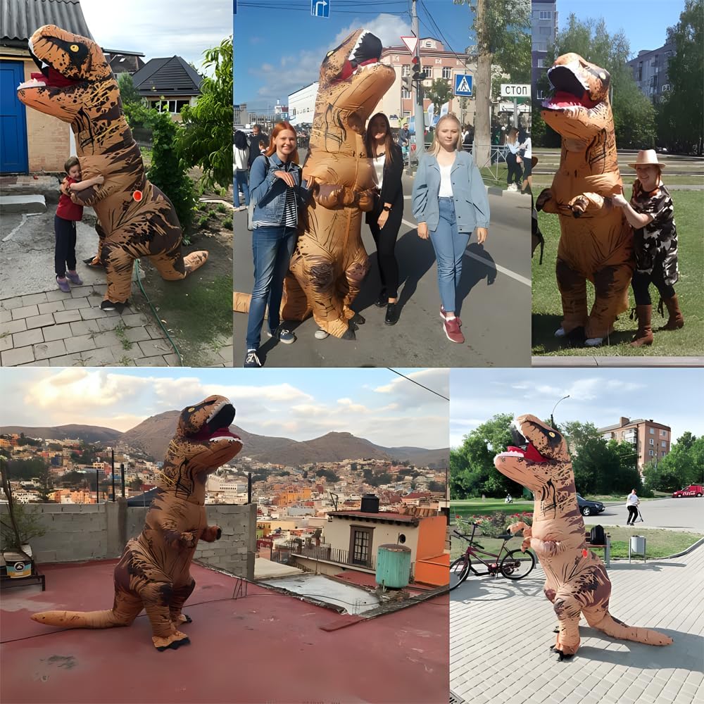 JASHKE Felfújható T-Rex Dinoszaurusz Jelmez Felnőtteknek - Halloween - Image 3