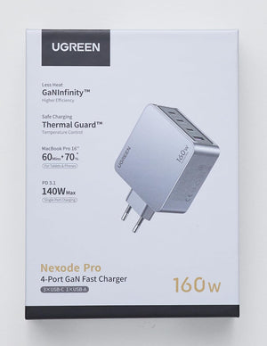 UGREEN Nexode Pro 160W GaN USB-C gyorstöltő 4 porttal MacBook, iPhone, Galaxy készülékekhez - Image 10