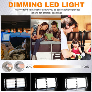 2db LED Mennyezeti Lámpa Lakóautóba, 12V, Távirányítós, 4 Üzemmód, 700LM,  - Image 7