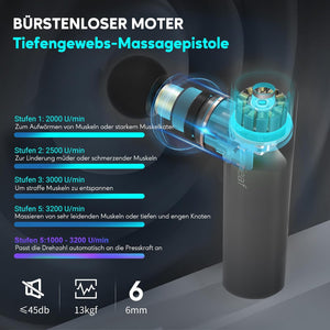 Arboleaf Mini Masszázspisztoly - Hordozható, 3200rpm, 4 Szilikon Fej, USB-C - Image 2