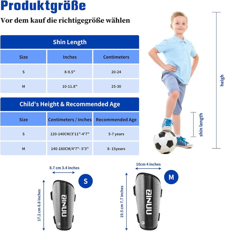 ZINUU Állítható Gyerek Futball Sípcsontvédő, Fiúknak és Lányoknak - M méret - Image 2