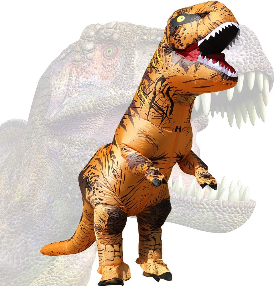 JASHKE Felfújható T-Rex Dinoszaurusz Jelmez Felnőtteknek - Halloween - Image 1