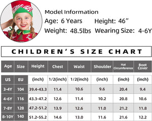 IKALI Karácsonyi Manó Jelmez Lányoknak - Sapkával és Cipővel, 3-4 Éveseknek - Image 7
