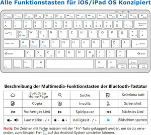 WIRELESS ultravékony, újratölthető Bluetooth billentyűzet iPad, iPhone és más eszközökhöz - Image 3