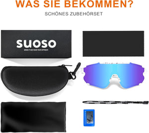 Suoso UV400 Polarizált Napszemüveg - Unisex Kerékpáros, Sí és MTB Szemüveg - Image 7