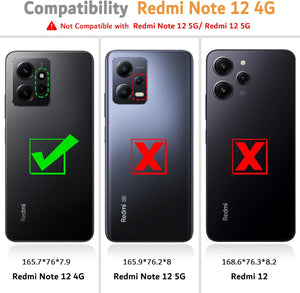 Xiaomi Redmi Note 12 4G Prémium Bőr Flip Tok - Kártyatartós, Mágneses, Állványos (Fekete) - Image 2