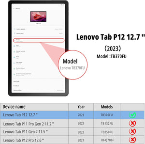 Lenovo Tab P12 2023 Bluetooth QWERTZ billentyűzetes tok, tollartóval - EasyAcc - Image 2