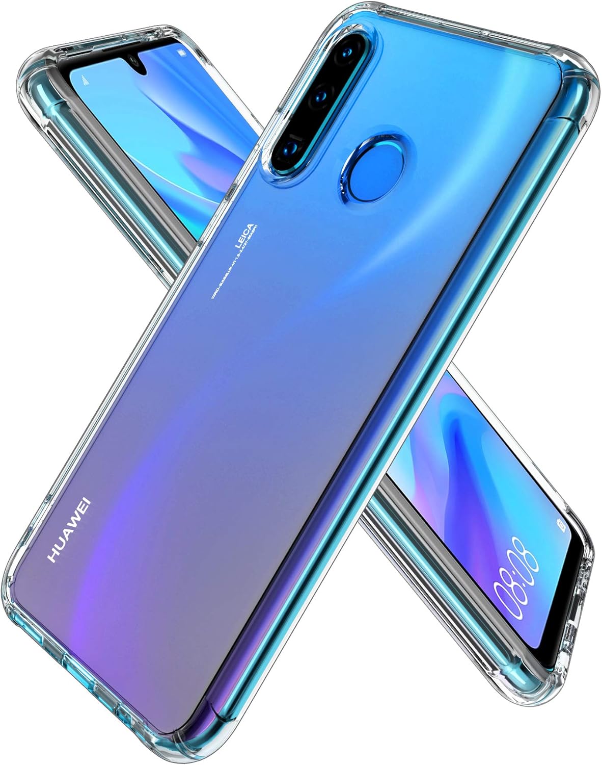 Huawei P30 Lite átlátszó, vékony TPU tok - Uluck sárgulás-gátló védőtok - Image 1